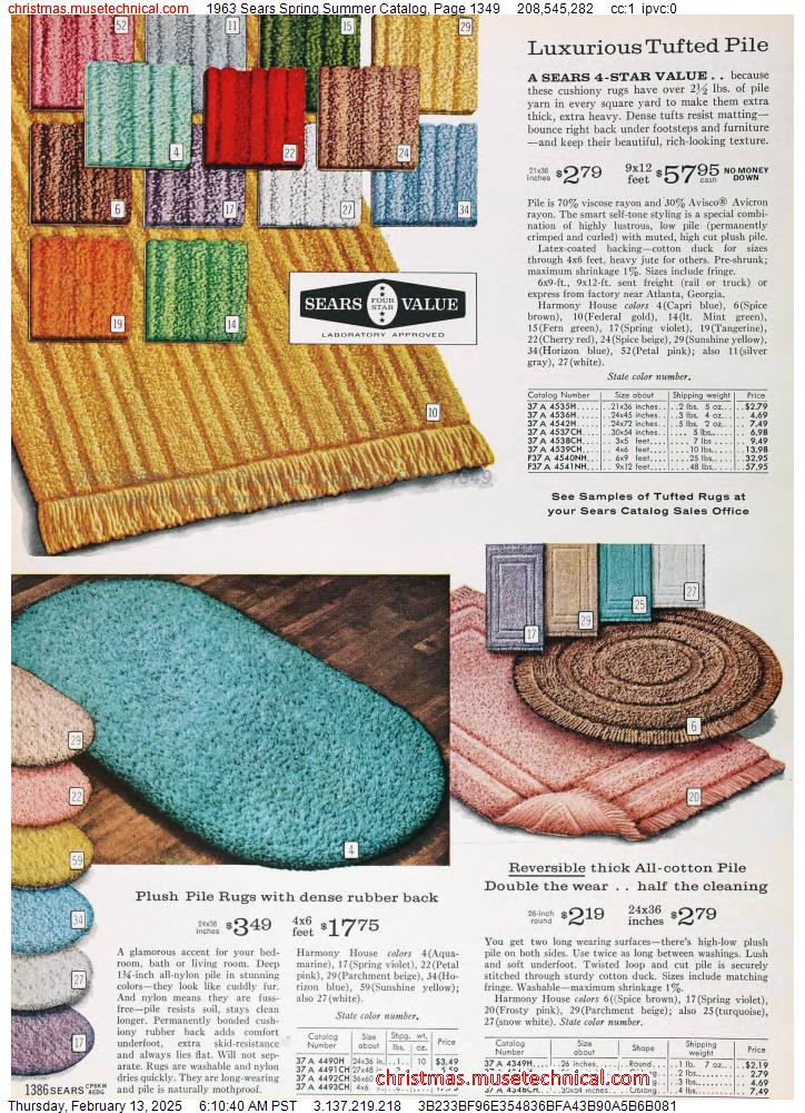 1963 Sears Spring Summer Catalog, Page 1349