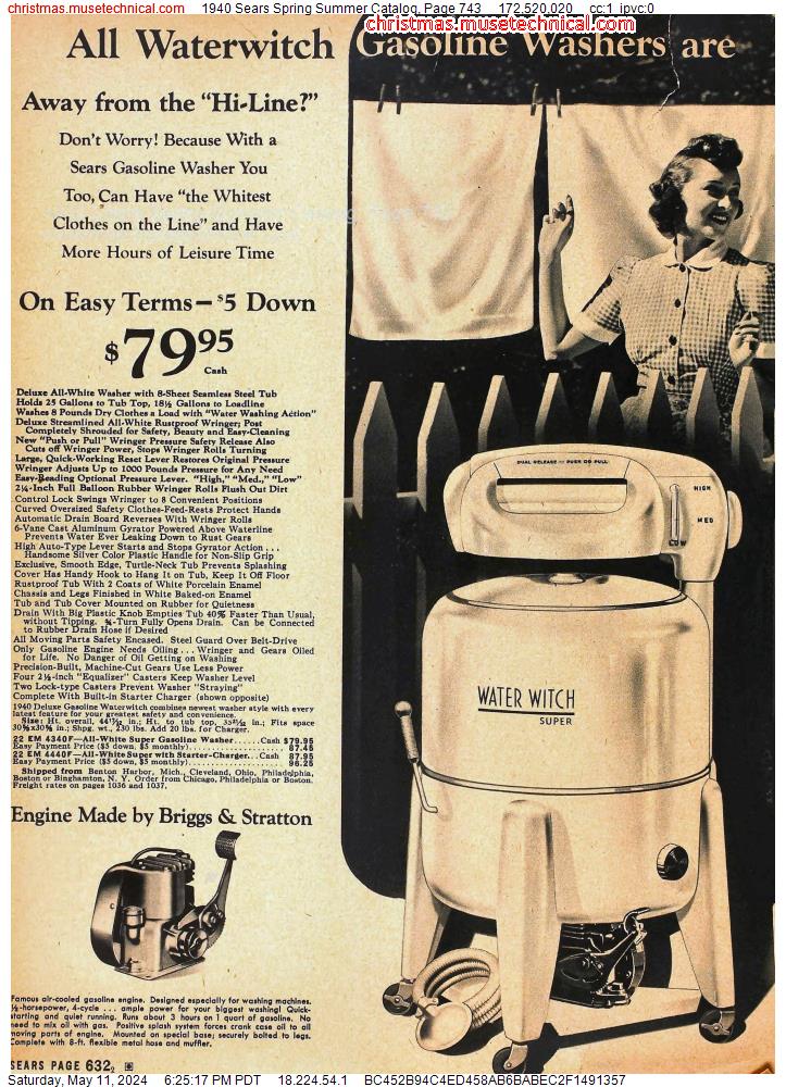 1940 Sears Spring Summer Catalog, Page 743