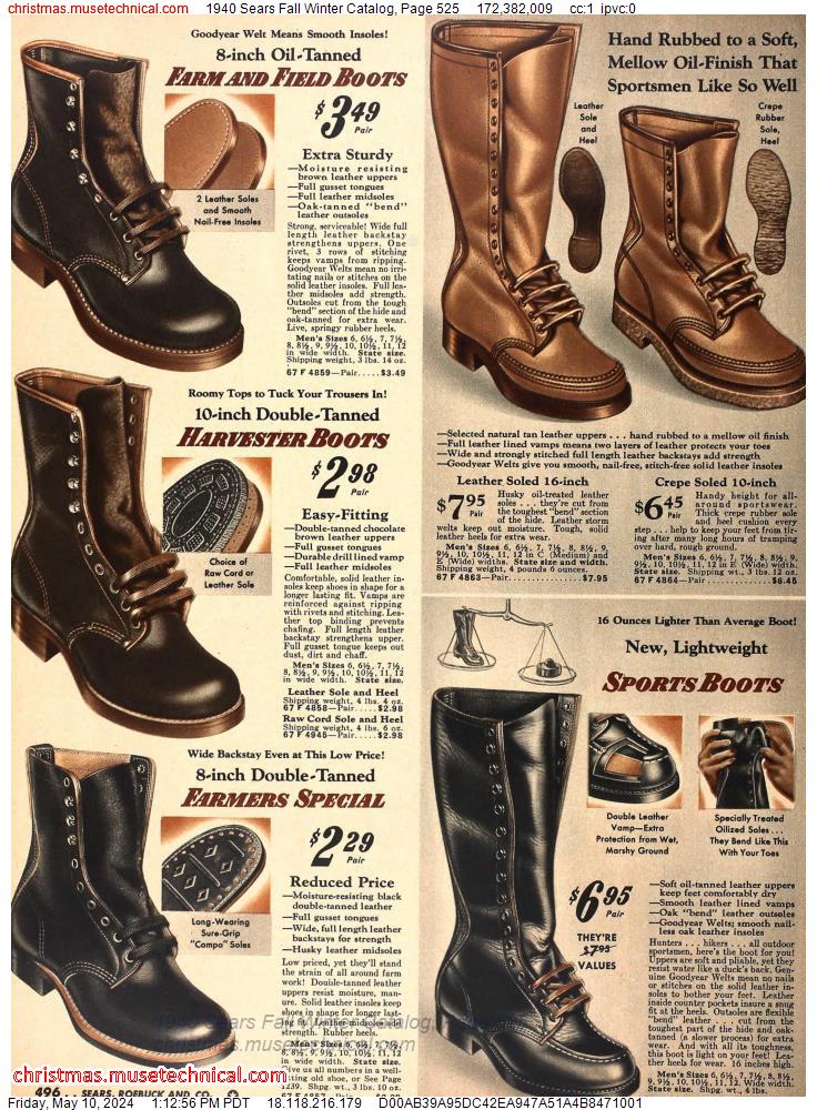 1940 Sears Fall Winter Catalog, Page 525