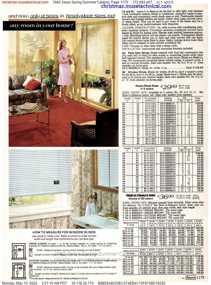 1982 Sears Spring Summer Catalog, Page 1175