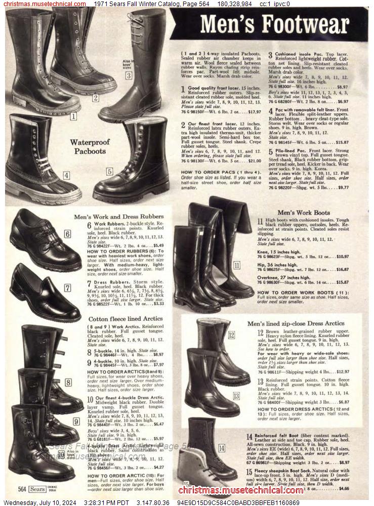 1971 Sears Fall Winter Catalog, Page 564