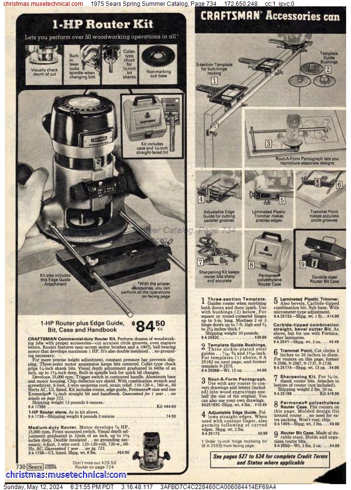 1975 Sears Spring Summer Catalog, Page 734