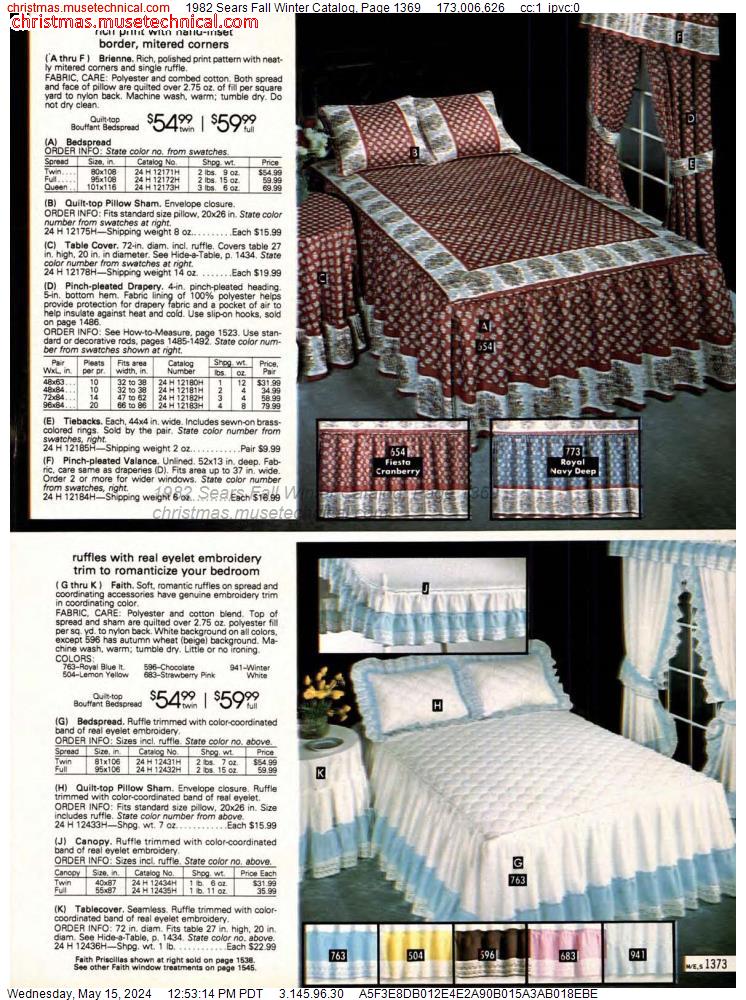 1982 Sears Fall Winter Catalog, Page 1369