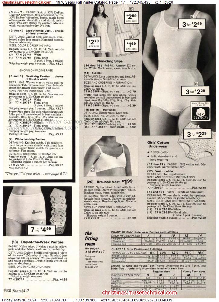 1976 Sears Fall Winter Catalog, Page 417