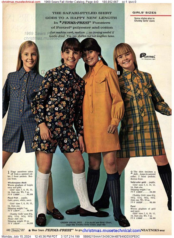 1969 Sears Fall Winter Catalog, Page 440