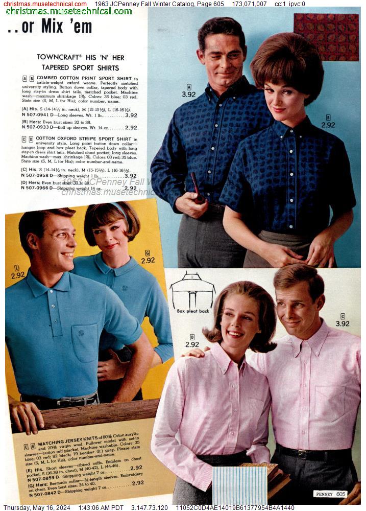 1963 JCPenney Fall Winter Catalog, Page 605