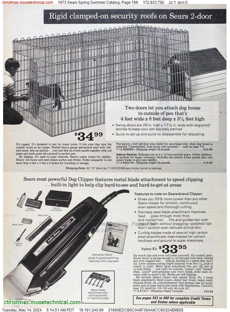 1973 Sears Spring Summer Catalog, Page 769