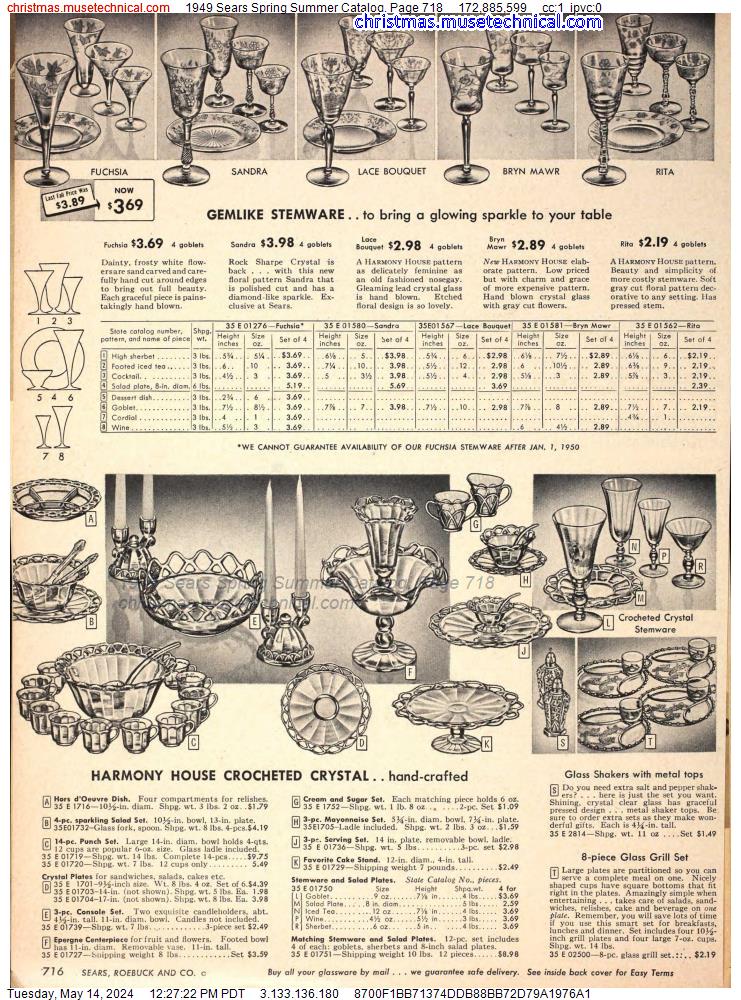1949 Sears Spring Summer Catalog, Page 718
