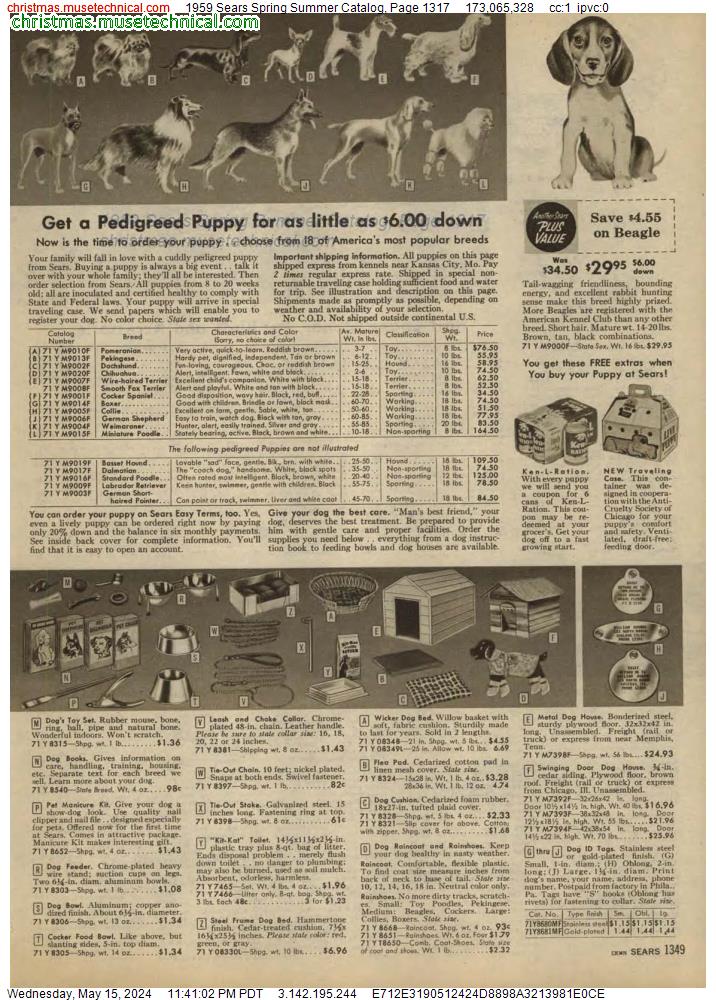 1959 Sears Spring Summer Catalog, Page 1317