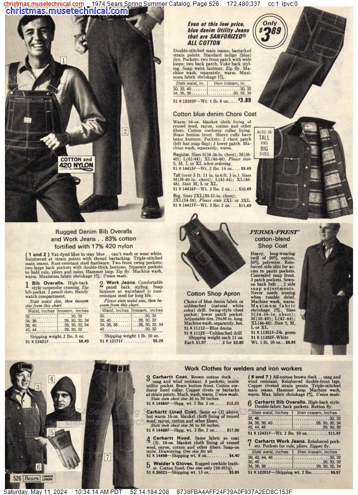 1974 Sears Spring Summer Catalog, Page 526