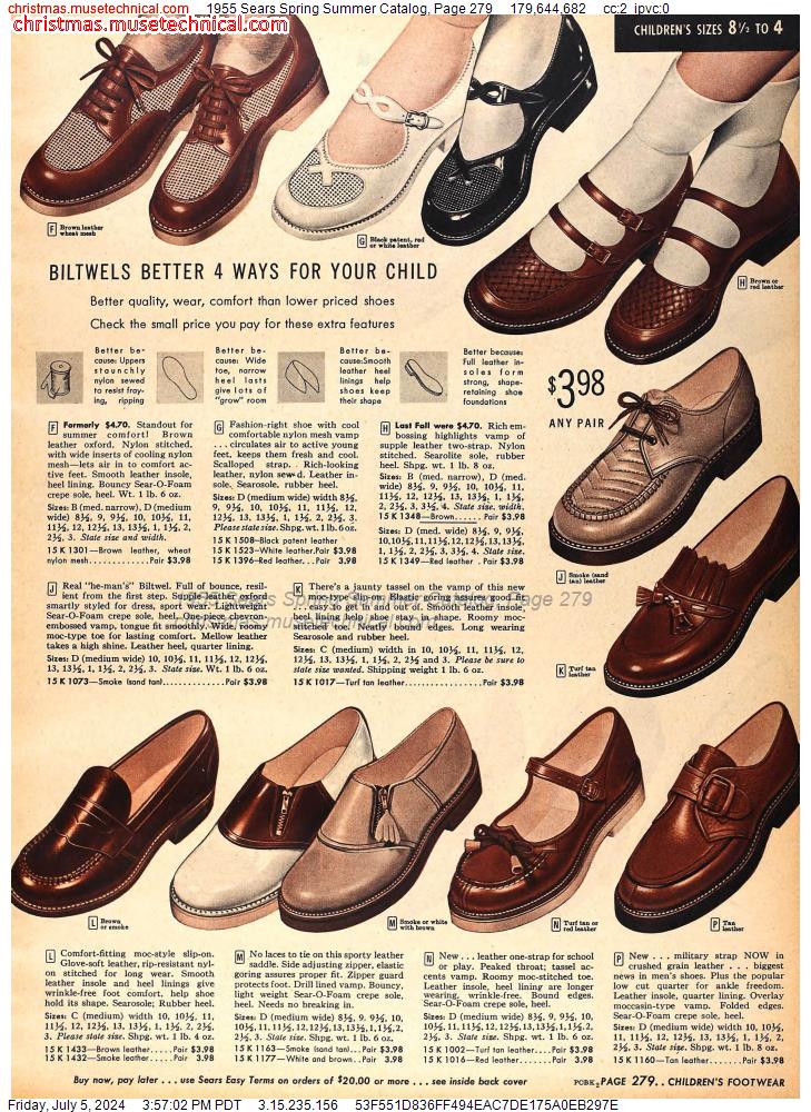 1955 Sears Spring Summer Catalog, Page 279
