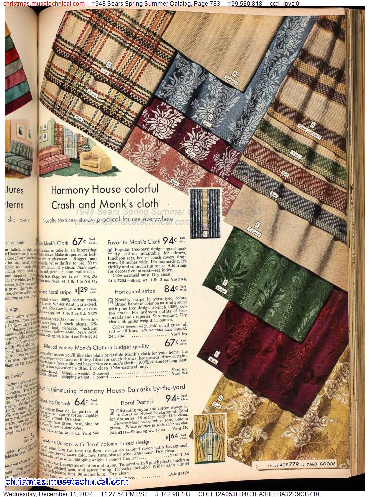 1948 Sears Spring Summer Catalog, Page 783