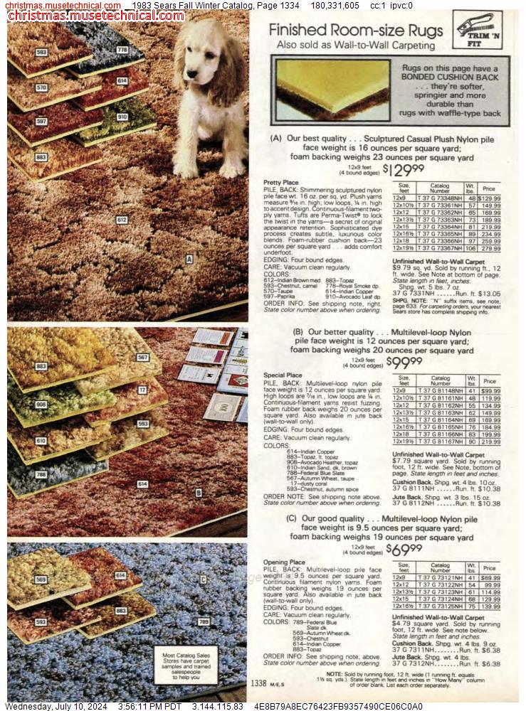 1983 Sears Fall Winter Catalog, Page 1334