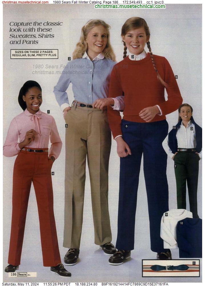 1980 Sears Fall Winter Catalog, Page 186