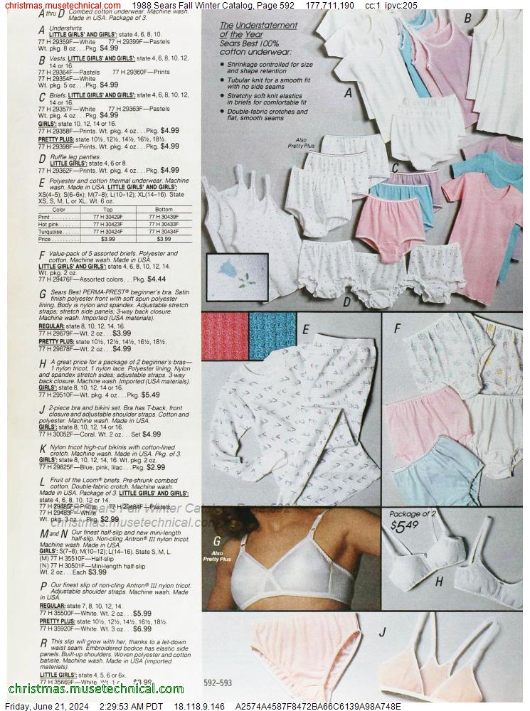 1988 Sears Fall Winter Catalog, Page 592