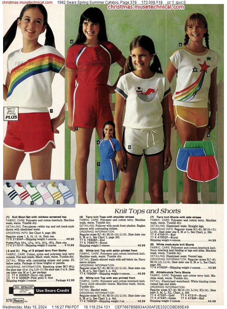 1982 Sears Spring Summer Catalog, Page 378