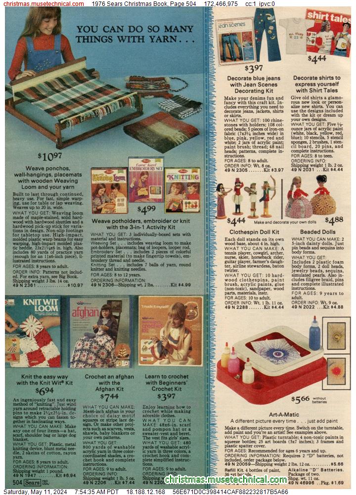 1976 Sears Christmas Book, Page 504
