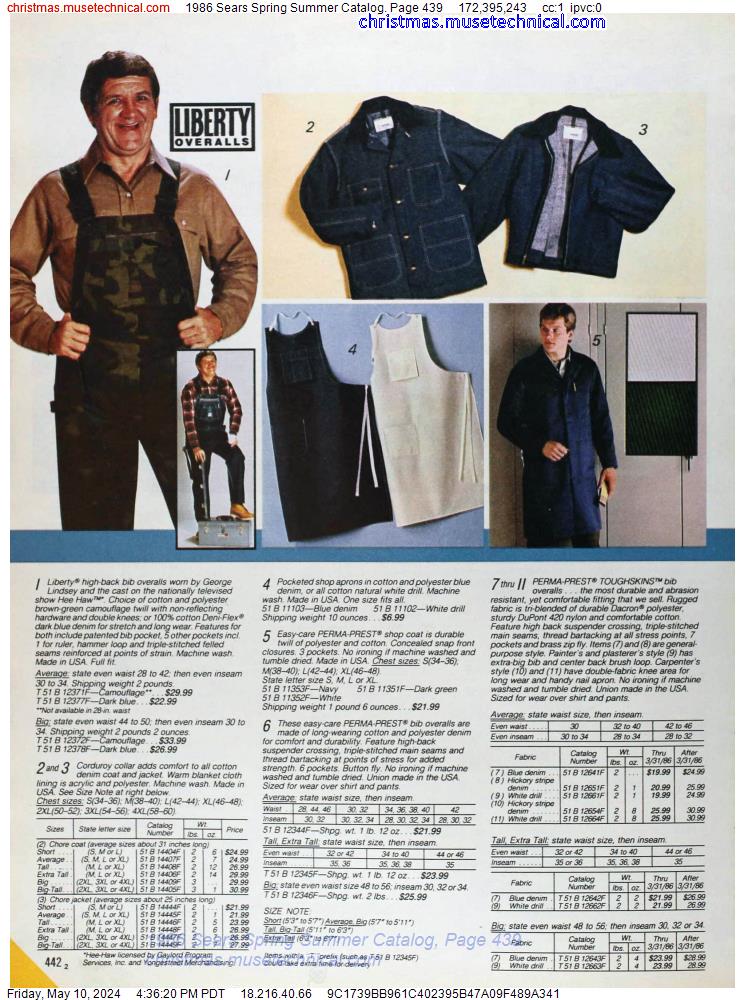 1986 Sears Spring Summer Catalog, Page 439