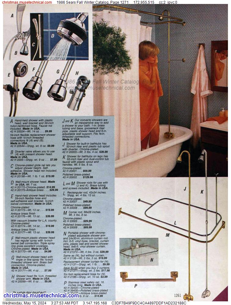 1986 Sears Fall Winter Catalog, Page 1271
