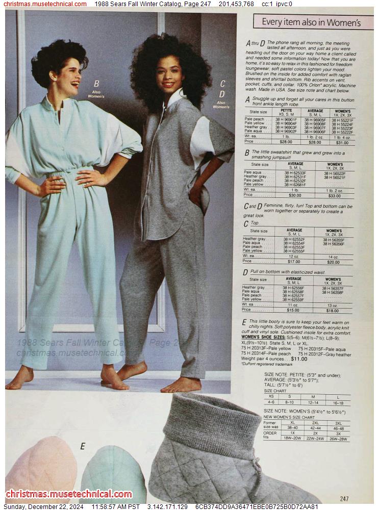 1988 Sears Fall Winter Catalog, Page 247