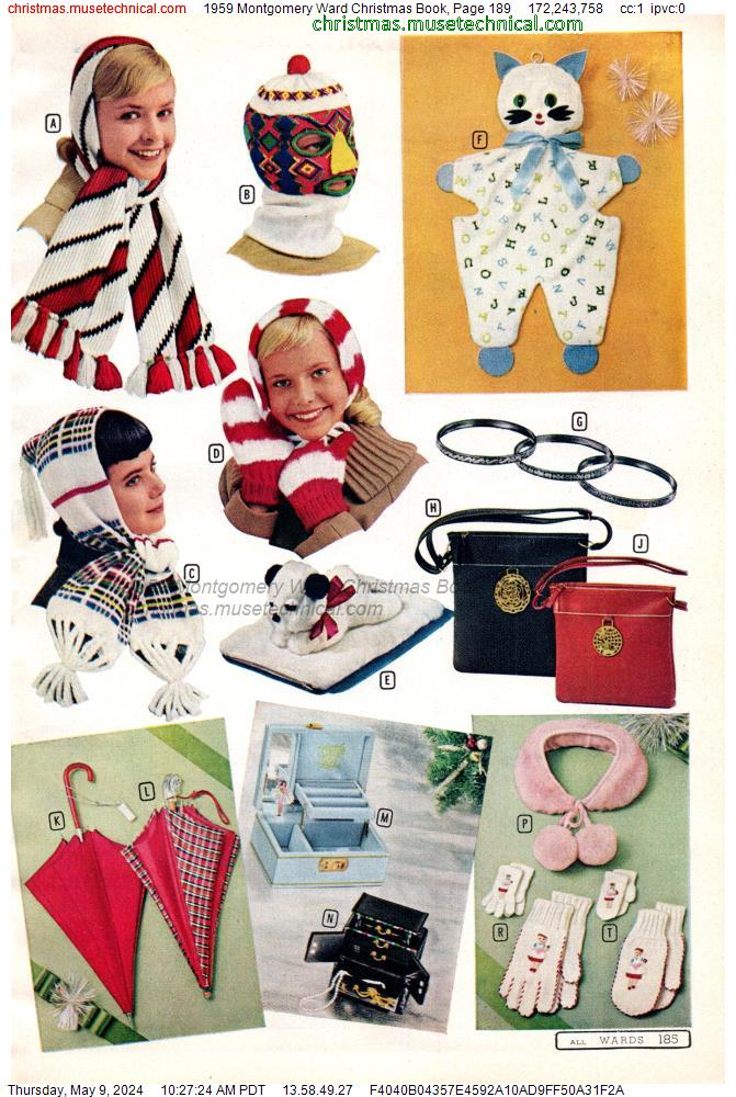 1959 Montgomery Ward Christmas Book, Page 189