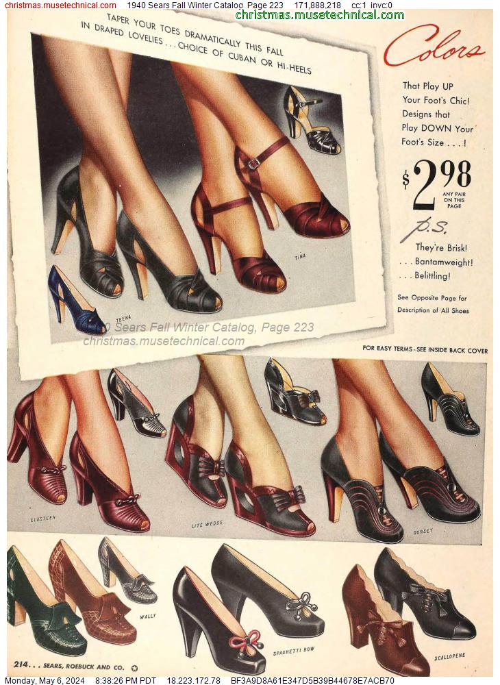 1940 Sears Fall Winter Catalog, Page 223