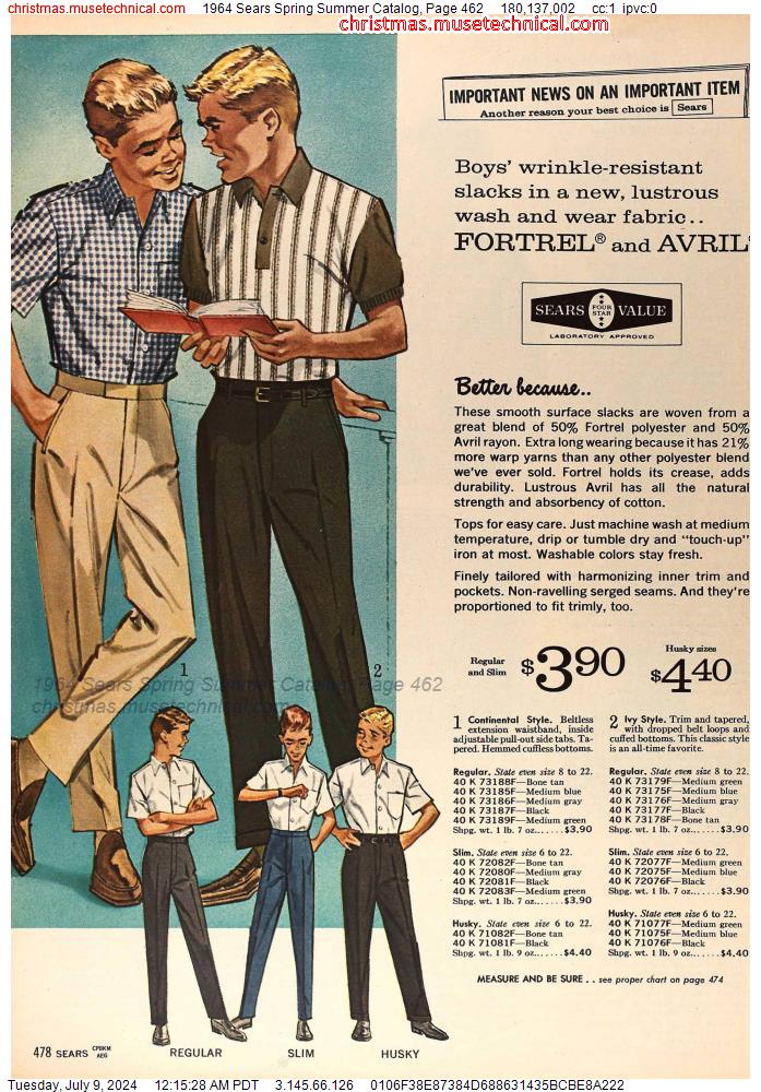 1964 Sears Spring Summer Catalog, Page 462