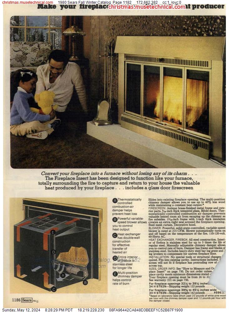 1980 Sears Fall Winter Catalog, Page 1182