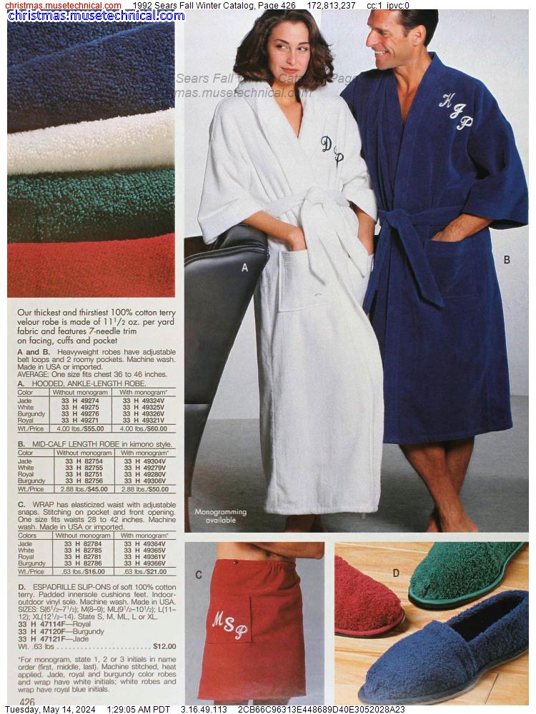 1992 Sears Fall Winter Catalog, Page 426