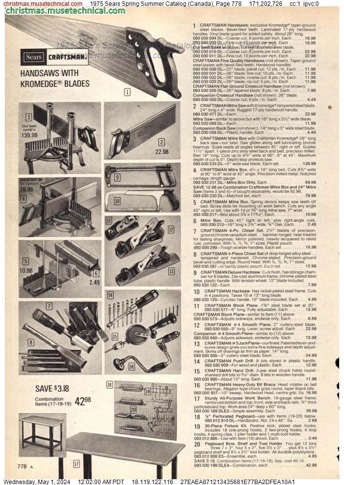 1975 Sears Spring Summer Catalog (Canada), Page 778