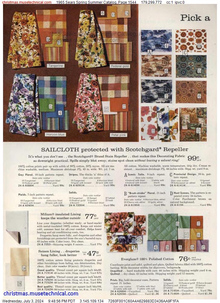 1965 Sears Spring Summer Catalog, Page 1544