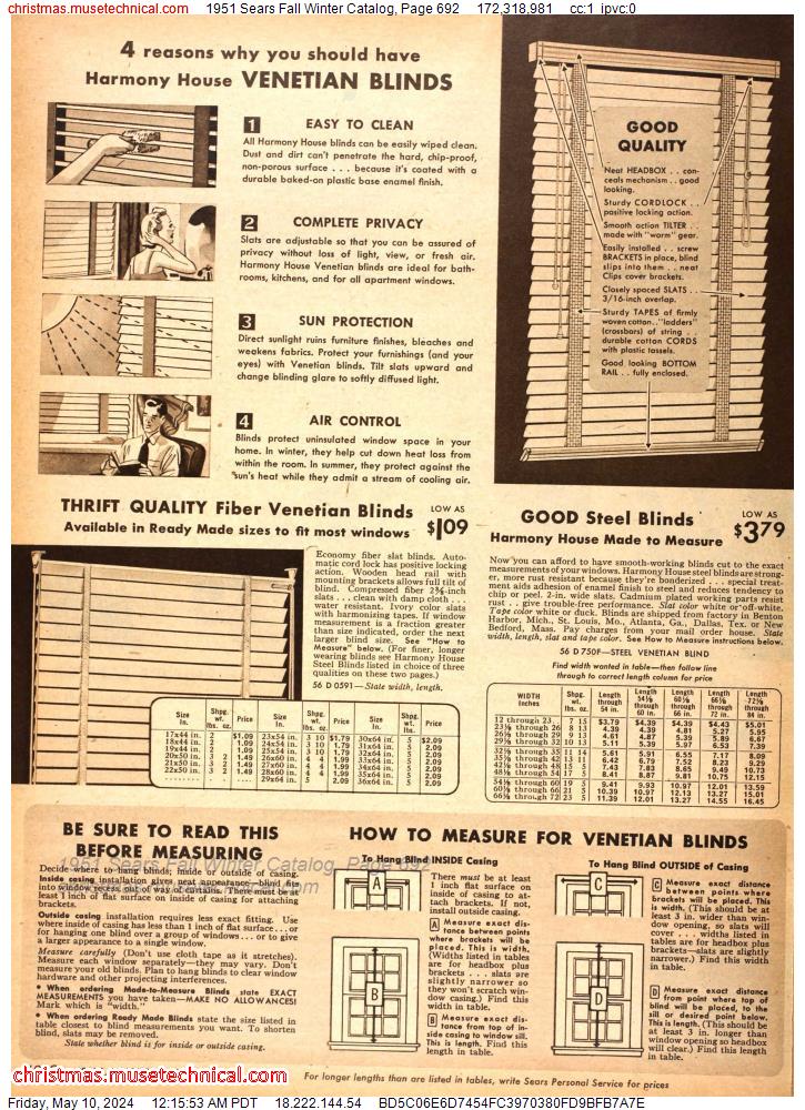 1951 Sears Fall Winter Catalog, Page 692