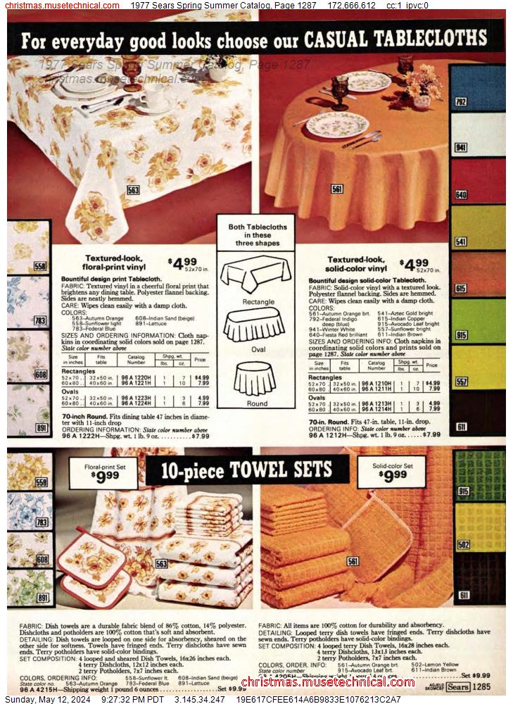 1977 Sears Spring Summer Catalog, Page 1287