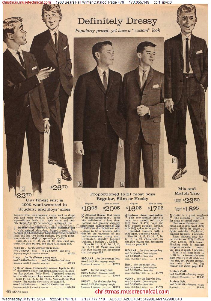 1963 Sears Fall Winter Catalog, Page 479