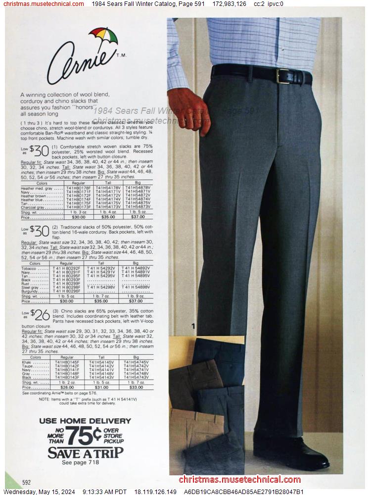1984 Sears Fall Winter Catalog, Page 591