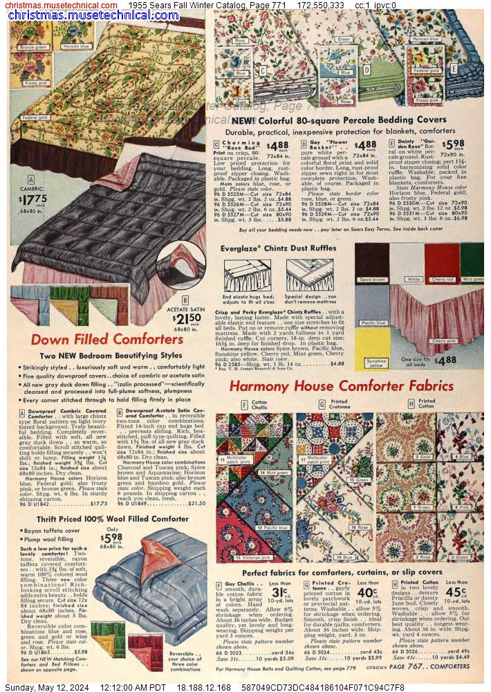 1955 Sears Fall Winter Catalog, Page 771