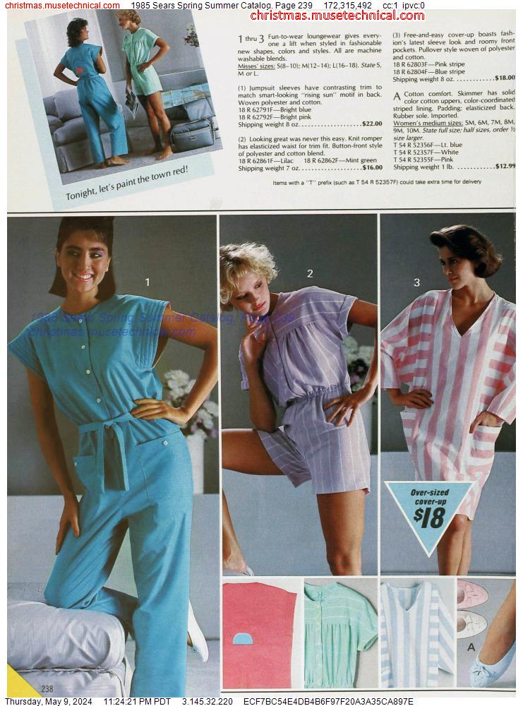 1985 Sears Spring Summer Catalog, Page 239
