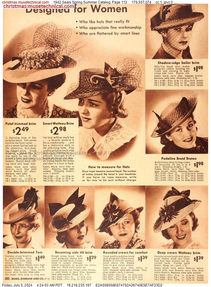 1942 Sears Spring Summer Catalog, Page 112