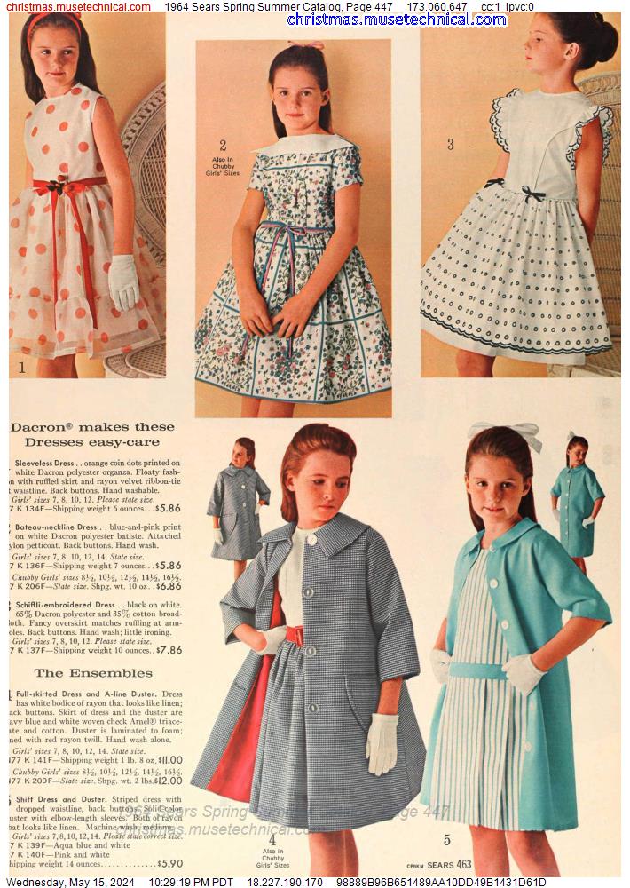 1964 Sears Spring Summer Catalog, Page 447