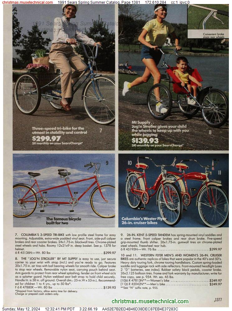 1991 Sears Spring Summer Catalog, Page 1381