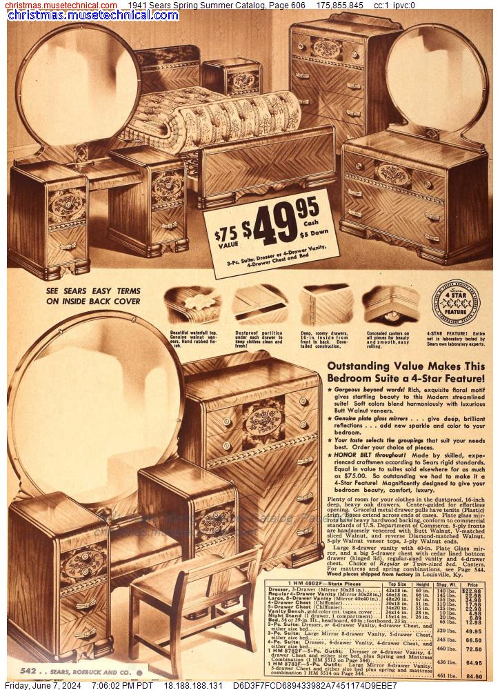 1941 Sears Spring Summer Catalog, Page 606
