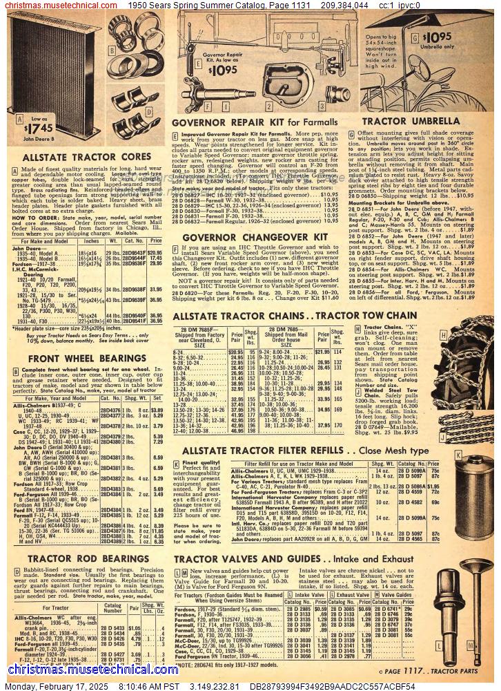 1950 Sears Spring Summer Catalog, Page 1131