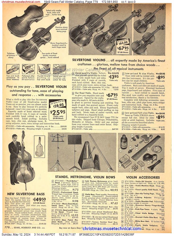 1949 Sears Fall Winter Catalog, Page 779