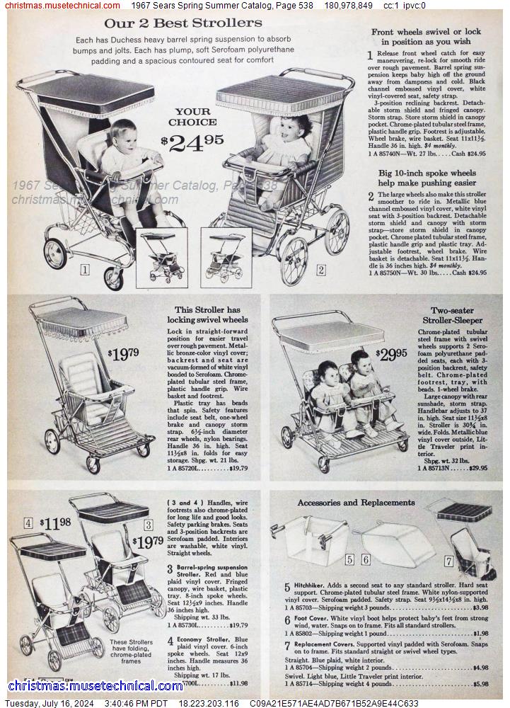 1967 Sears Spring Summer Catalog, Page 538