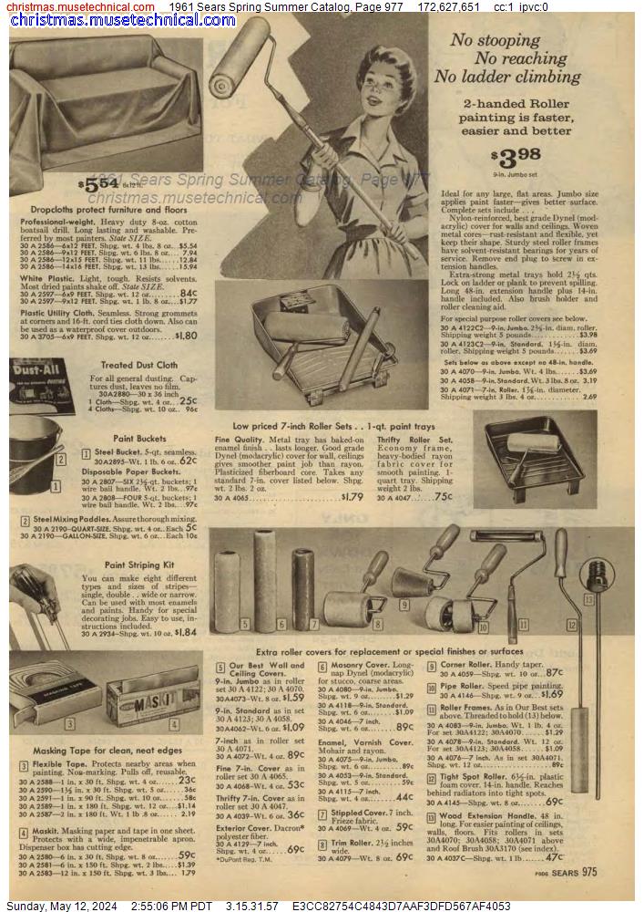 1961 Sears Spring Summer Catalog, Page 977