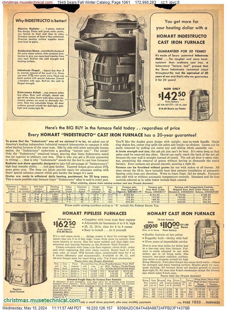 1949 Sears Fall Winter Catalog, Page 1061