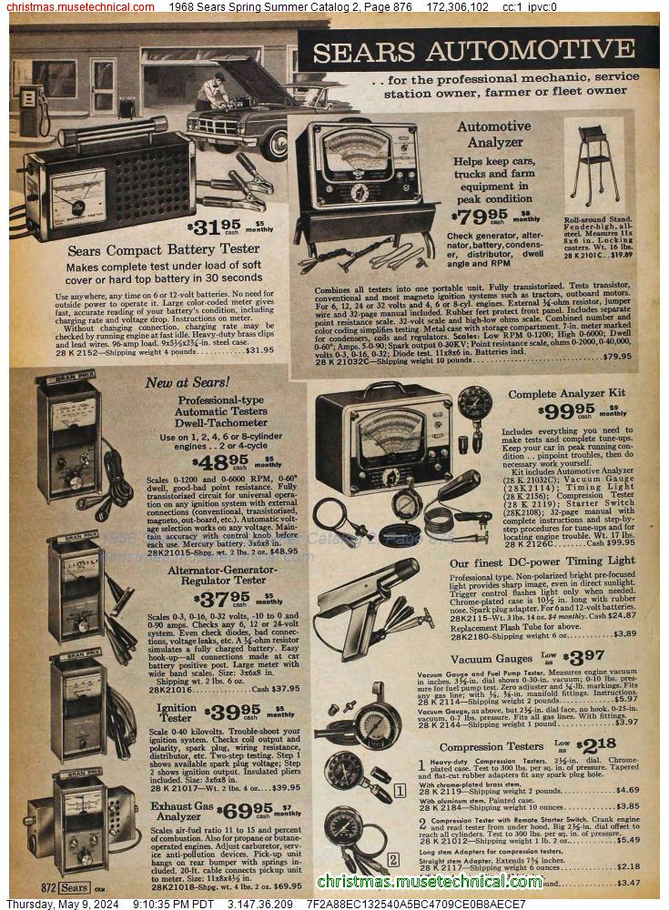 1968 Sears Spring Summer Catalog 2, Page 876