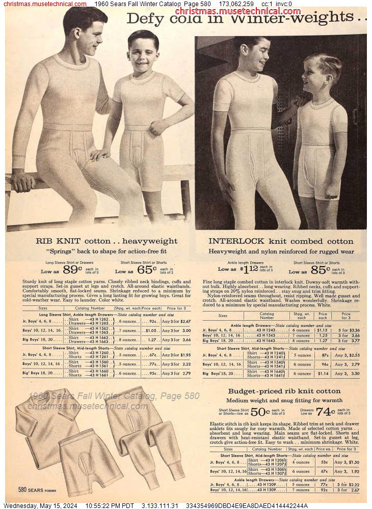 1960 Sears Fall Winter Catalog, Page 580