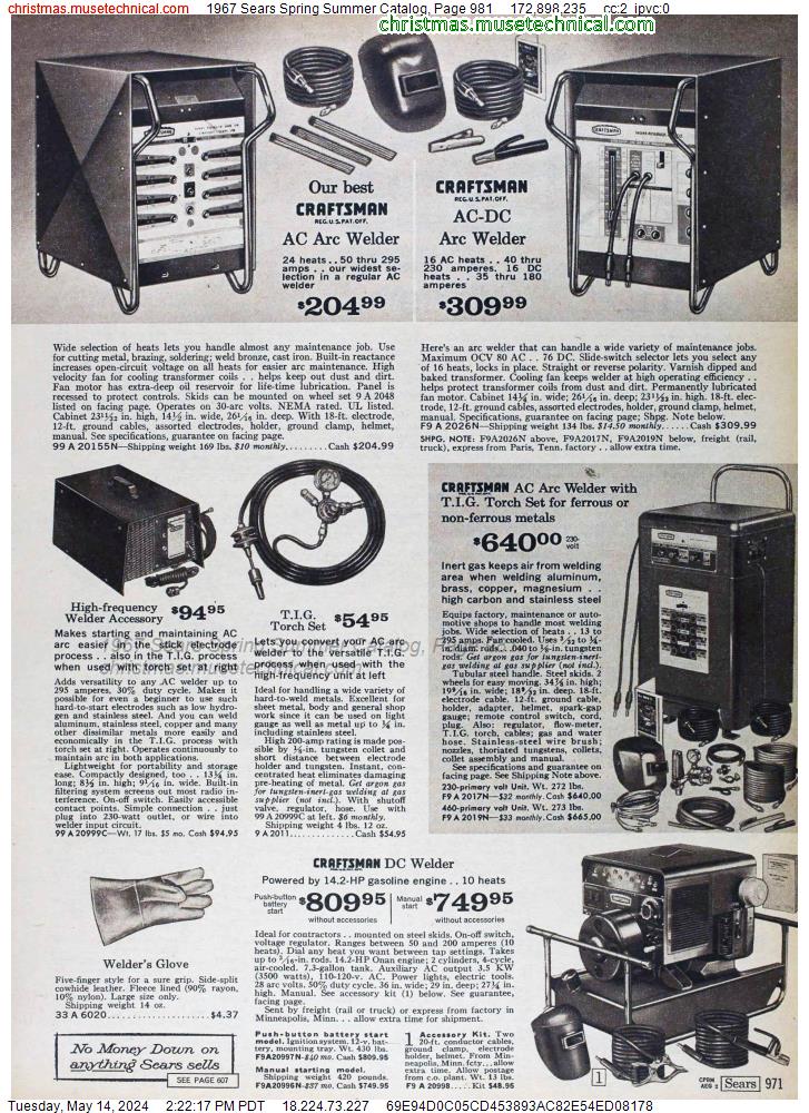 1967 Sears Spring Summer Catalog, Page 981