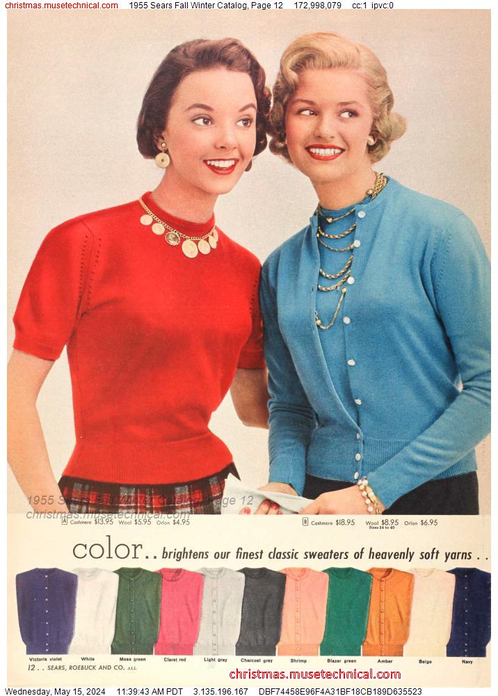 1955 Sears Fall Winter Catalog, Page 12